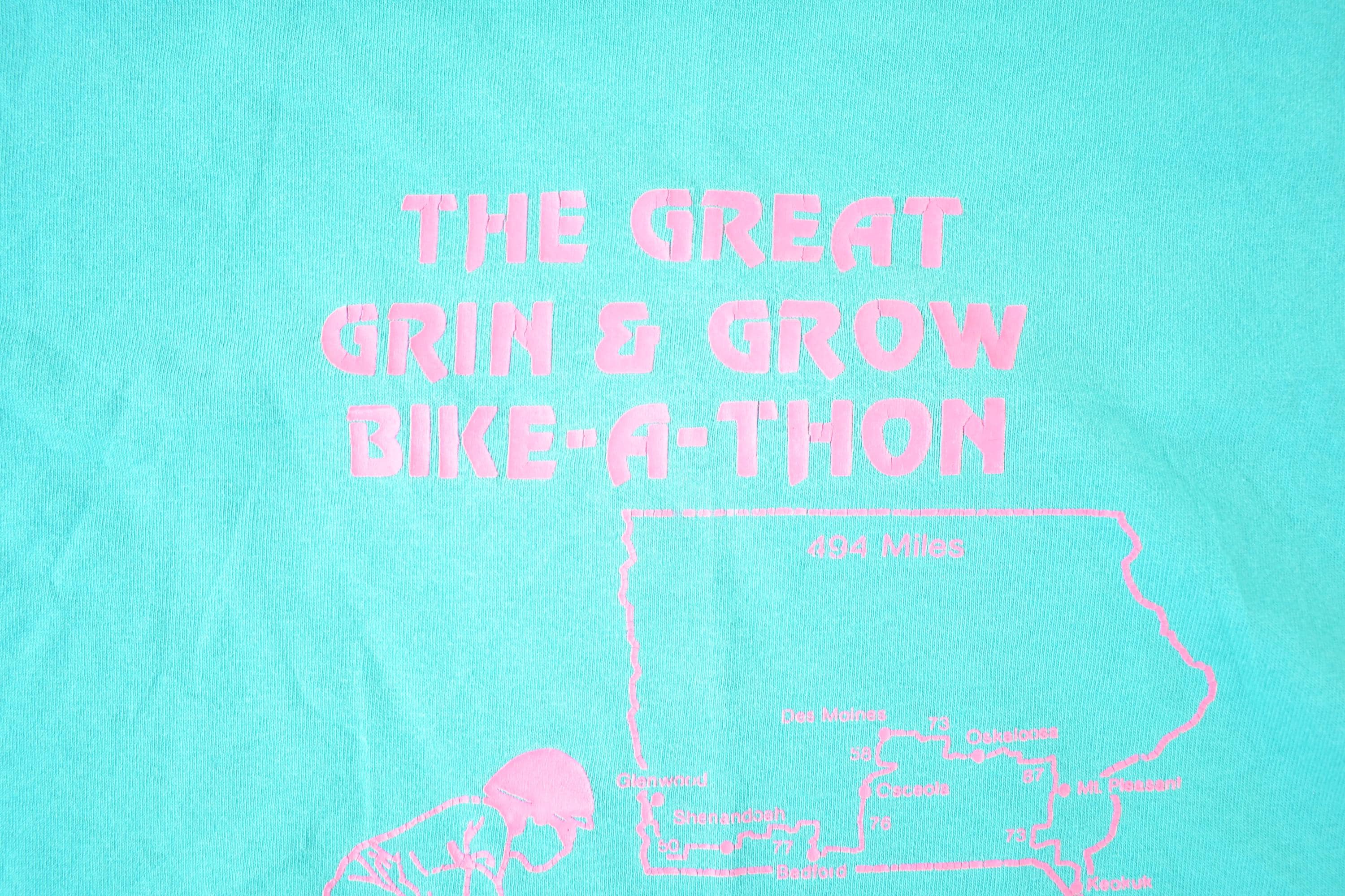 Vintage 1992 Summer Tour Bike A Thon Souvenir T-Shirt Mens XL