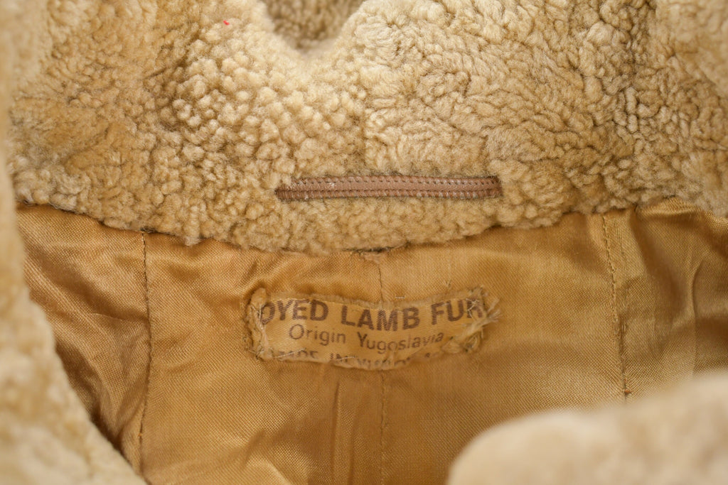 Vintage 1960s Lambs Fur Double Breasted Jacket