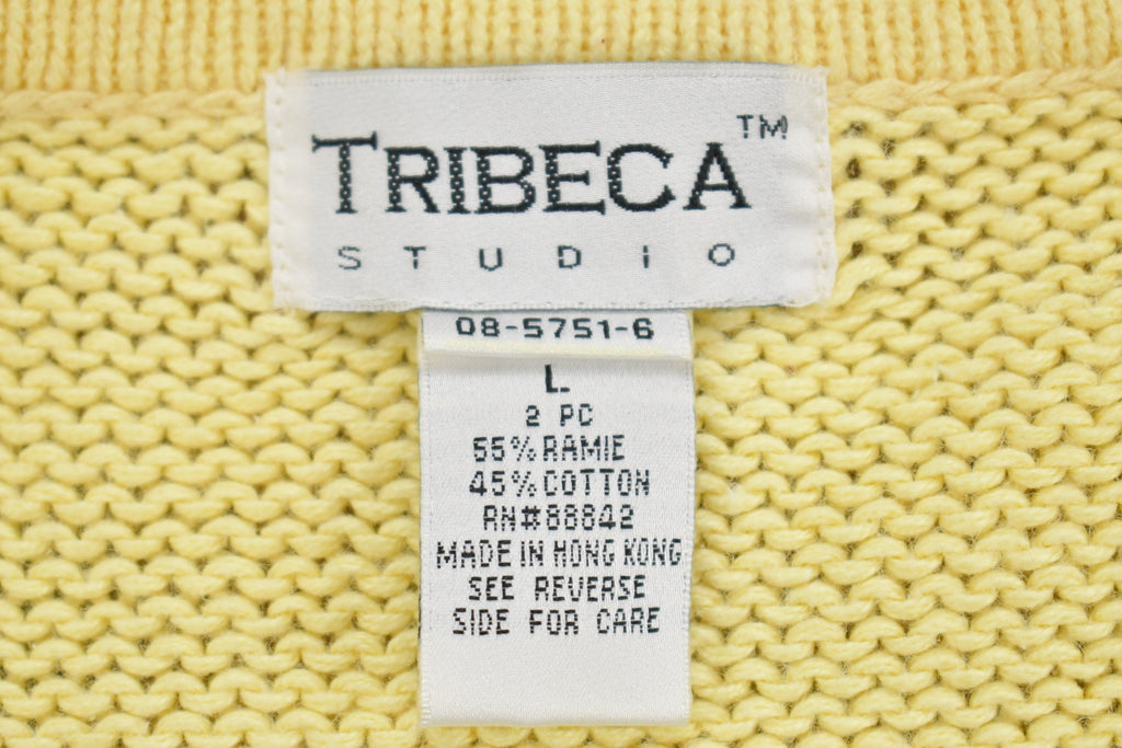 Vintage 1990s Tribeca Studio Knit Cardigan Sweater  Vintage Cardigan  Button Up  Blank Cardigan  Basics  Essentials