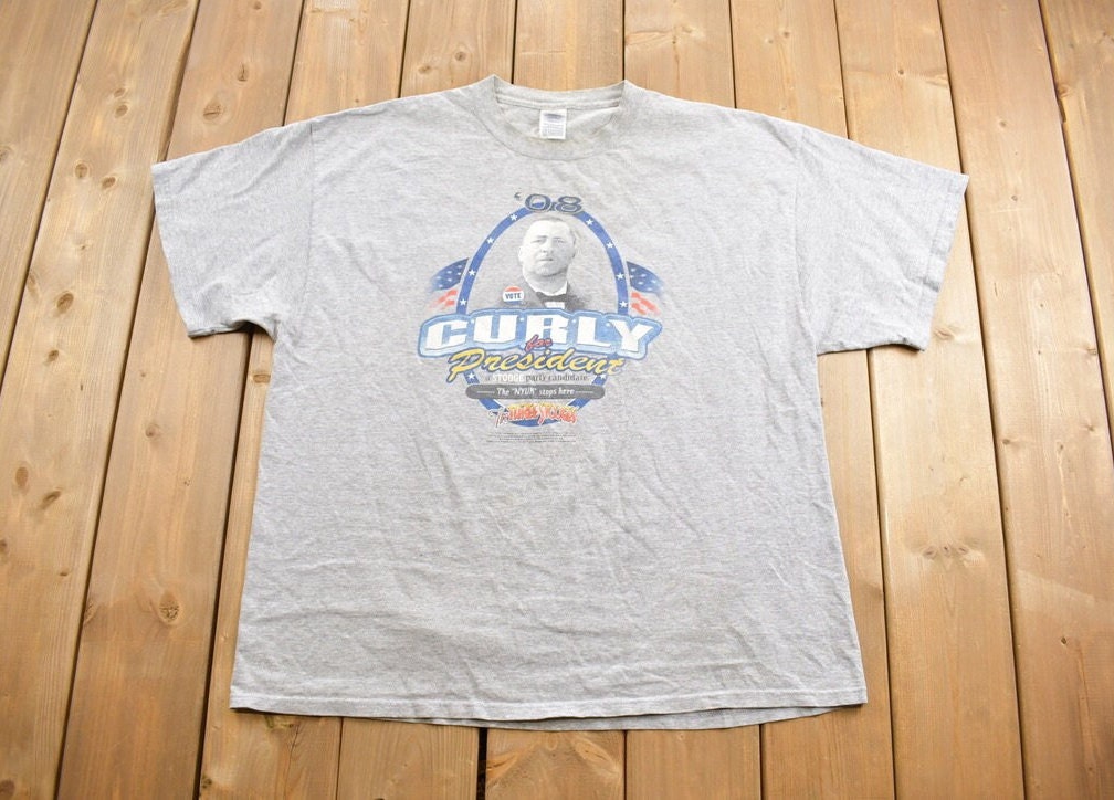 Vintage 1990s 'Curly For President' Three Stooges T-Shirt