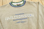 Vintage 1990s Harley Davidson Distressed Crewneck Sweatshirt Men's XL  Vintage Biker  Harley Motorcycles  90s Sweater  Made in USA