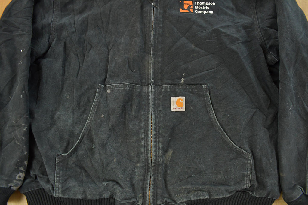 Vintage 1990s Carhartt Distressed Hooded Jacket Men's XL