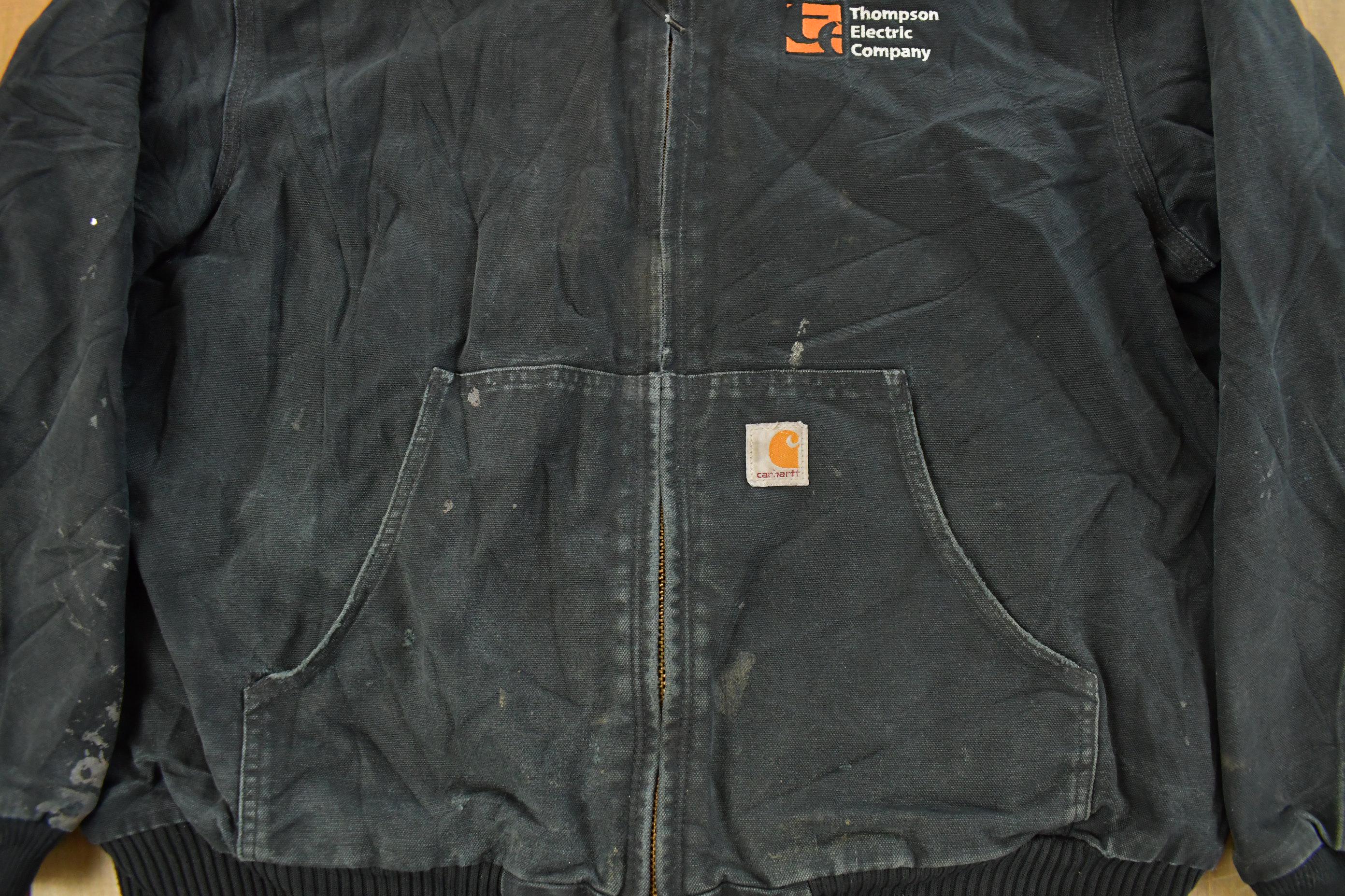 Vintage 1990s Carhartt Distressed Hooded Jacket Men's XL