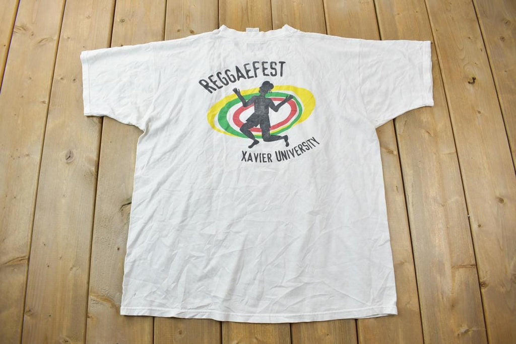 Vintage 1998 Reggaefest Xavier University Graphic T-Shirt