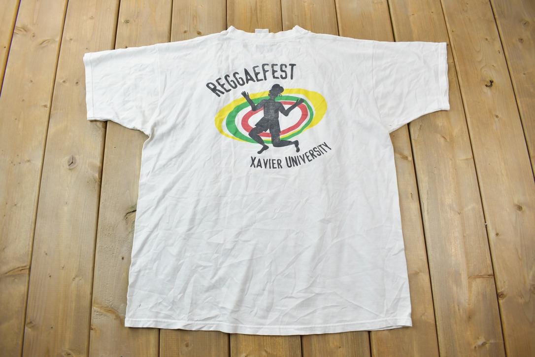 Vintage 1998 Reggaefest Xavier University Graphic T-Shirt