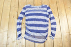Women Vintage Vigoss Y2K Striped T-Shirt / Vigoss Grunge Skull Print / Contrast Stitch / Internet Famous Clothing / Over Dyed