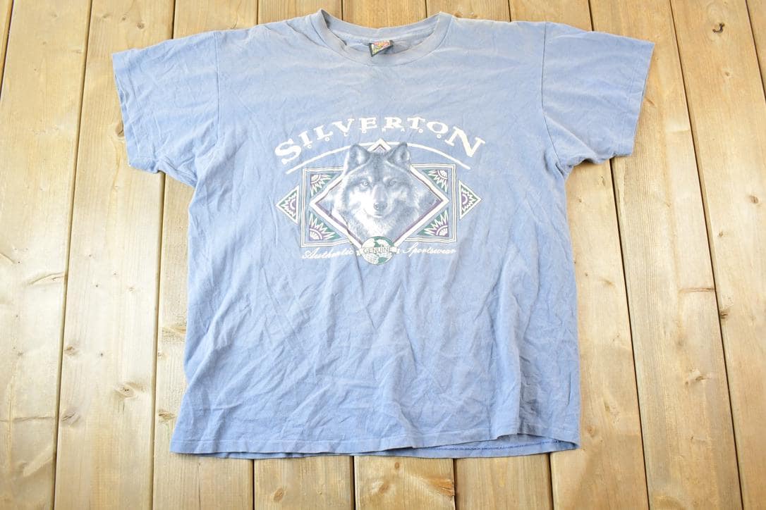 Vintage 1990s Silverton Colorado Big Wolf Souvenir T-Shirt Men's L