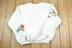 Vintage 1990s Multi Bird All Over Print Embroidered Crewneck Sweater