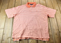 Vintage 1990s Polo Ralph Lauren Striped Crest Golf Polo Shirt