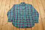 Vintage 1990s Northern Reflections Plaid Flannel Button Up Shirt