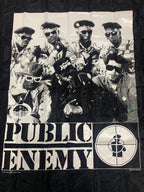 Vintage 1990 Public Enemy Screen Printed Polyester Banner Dead Stock