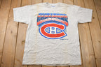Vintage 1994 Montreal Canadiens Big Logo Trench Canada T-Shirt
