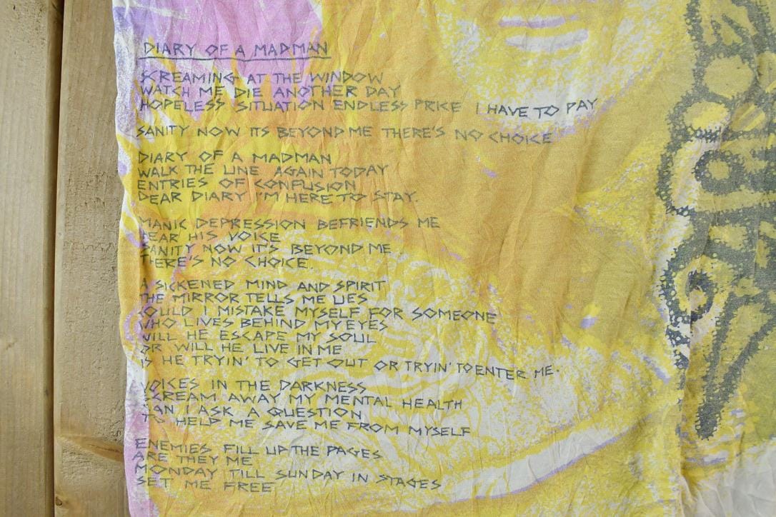 Vintage 1991 Ozzy Osbourne All Over Print Rare Band T-shirt