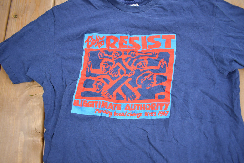 Vintage 1980s A Call To Resist Illegitimate Authority Graphic T Shirt