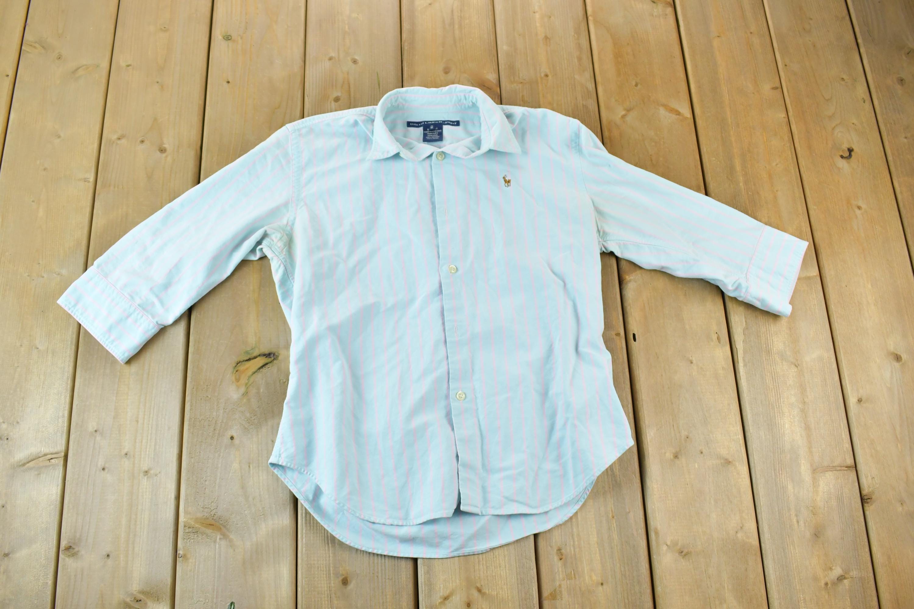 Vintage 1990s Ralph Lauren Sport Striped Button Up Shirt