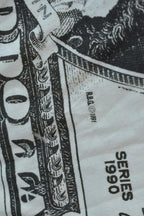 Vintage 1991 100 Dollar Bill All Over Print Graphic T Shirt