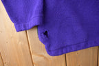 Vintage 1990s Eb Tek Eddie Bauer Purple Quarter Zip Fleece Sweater Size Large