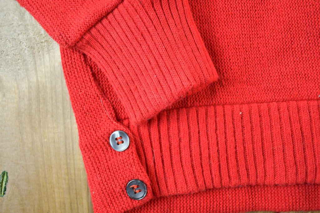 Vintage 1970s Lord James Knit Perfect Mild Distress Cardigan Sweater Made In USA