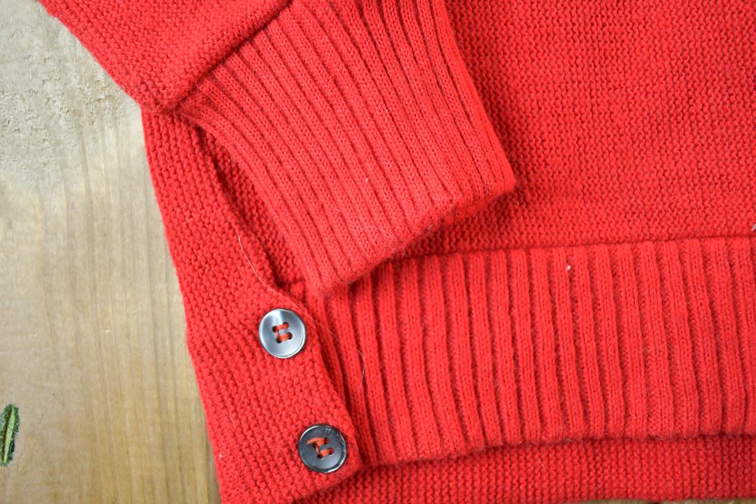 Vintage 1970s Lord James Knit Perfect Mild Distress Cardigan Sweater Made In USA