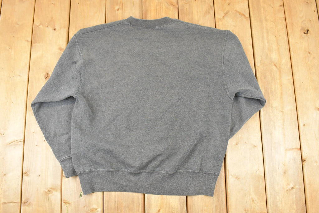 Vintage 1990s Premium Weight Fleece Blank Crewneck Sweatshirt Mens L