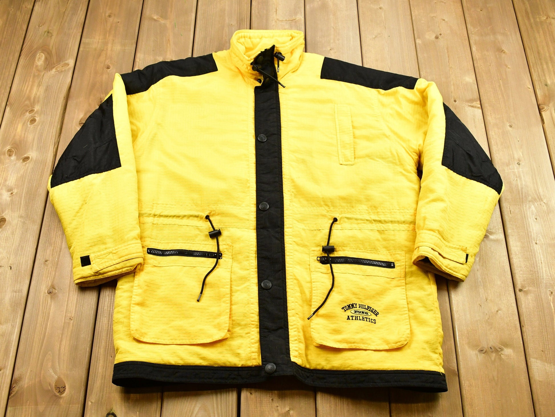 Vintage 1990s Tommy Hilfiger Athletics Yellow Jacket