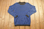 Vintage 1990s Item II Stripe Knitted Sweater  Vintage 90s Crewneck  Pattern Sweater  Outdoor  Pullover Sweatshirt