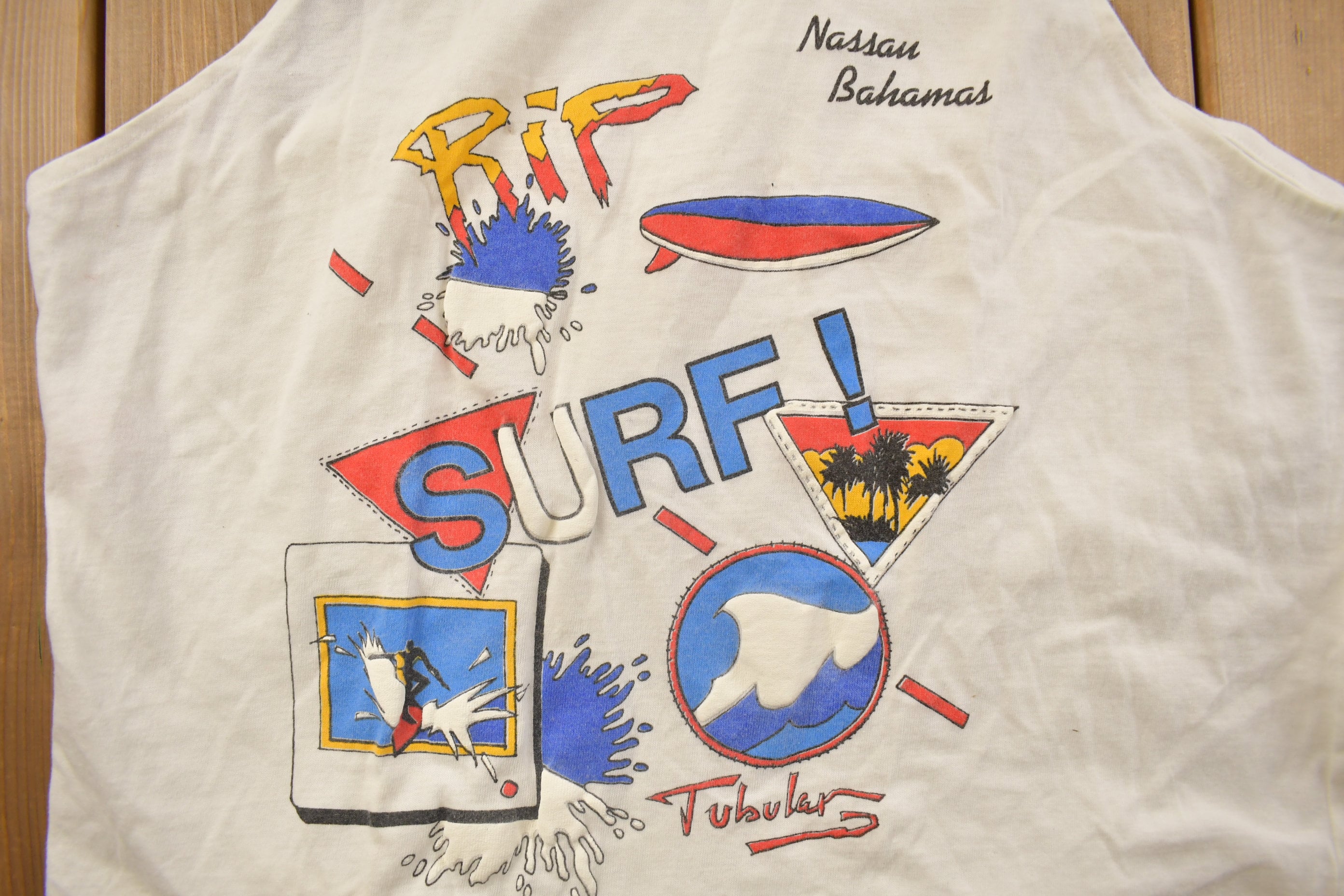 Vintage 1990s Rip Surf Graphic Tank Top