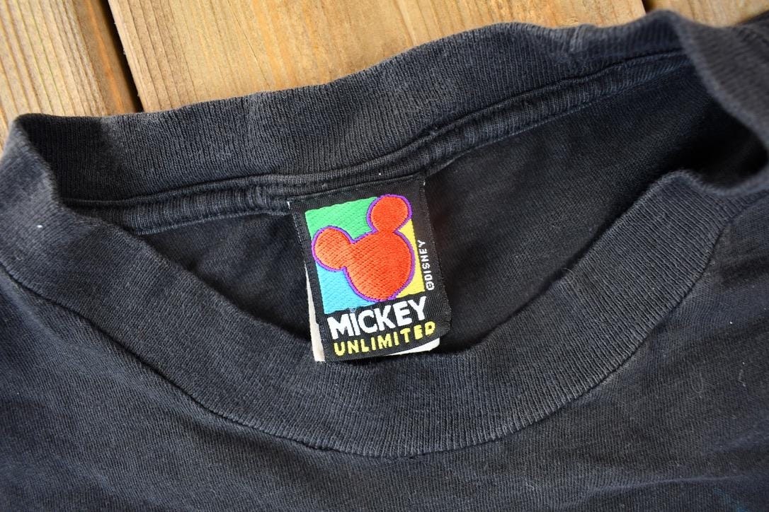 Vintage 1990s Mickey Unlimited Mickey Mouse Double Sided Graphic Cartoon T-Shirt