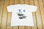 Vintage 1990s Cute Panda Animal Graphic T-Shirt Women's Medium