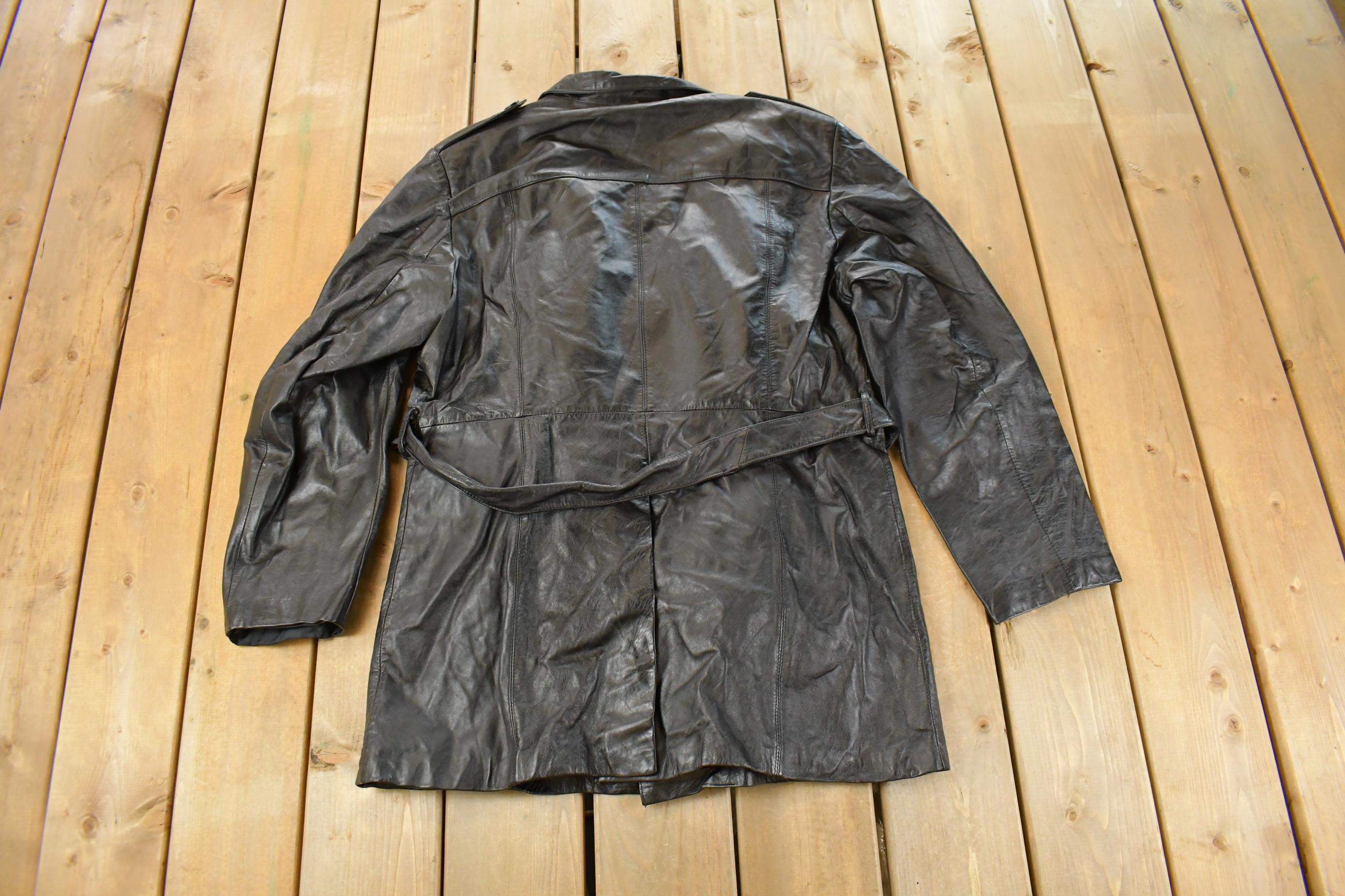 Vintage 1990s Berman's Leather Jacket Men's Medium