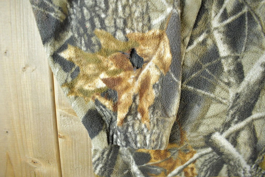 Vintage 1990s Winchester Tree Camo Zip Up Fleece Sweater Jacket Men's Large
