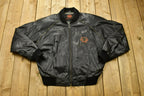 Vintage 90's Cavaricci Horse Graphic Leather Jacket Katamandu Airbrush