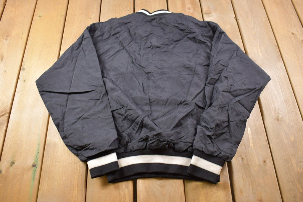 Vintage 1980s Holloway Vikings Hockey Embroidered Pullover Windbreaker Jacket