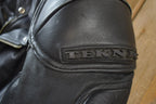 Vintage 1990s Teknic Heavy Padded Leather Biker Motorcycle Jacket