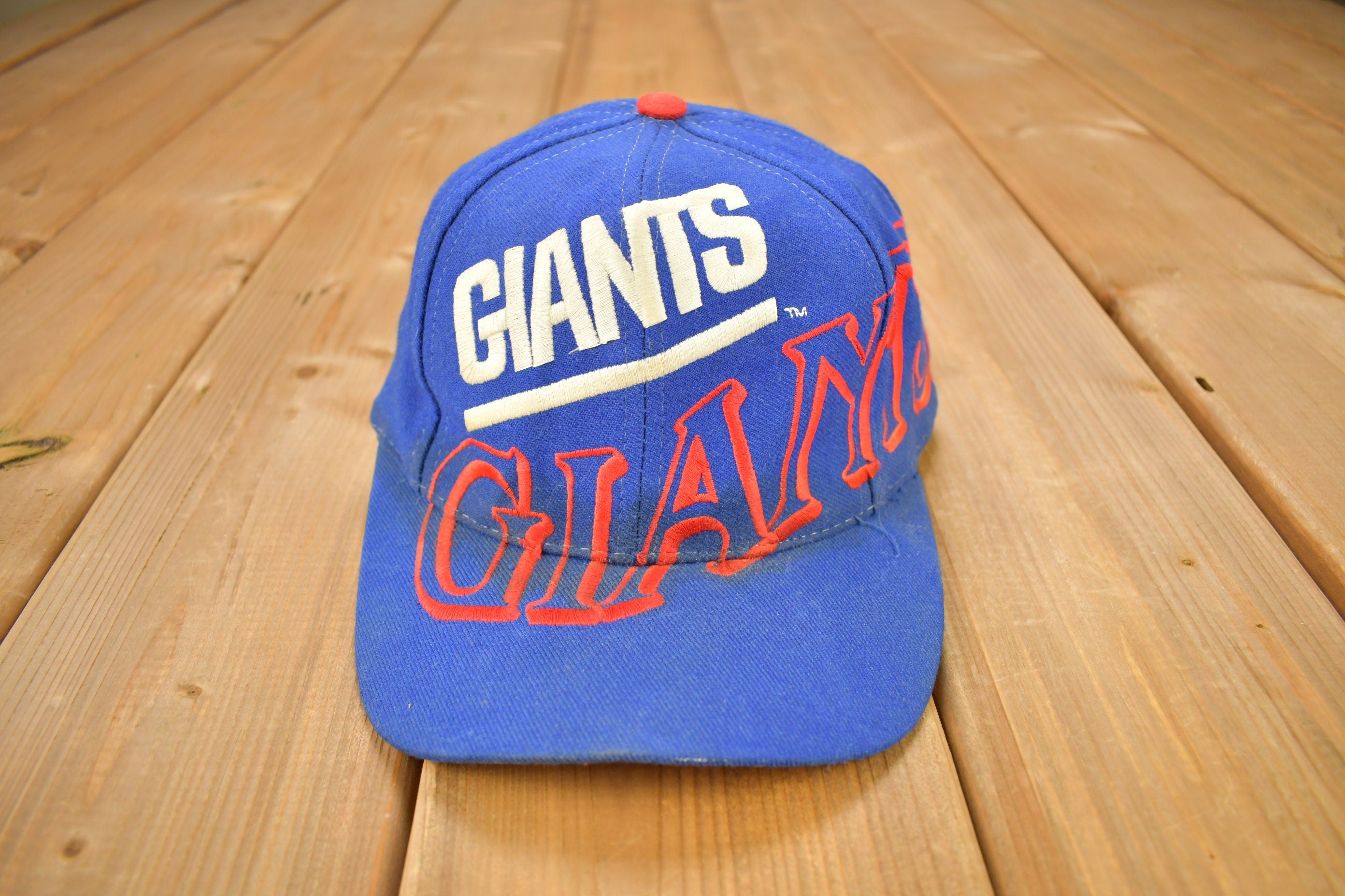 Vintage 1990s New York Giants NFL Big Logo Snap Back Hat