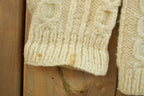 Vintage 1990s 100% Wool Cable Knit Cardigan Sweater