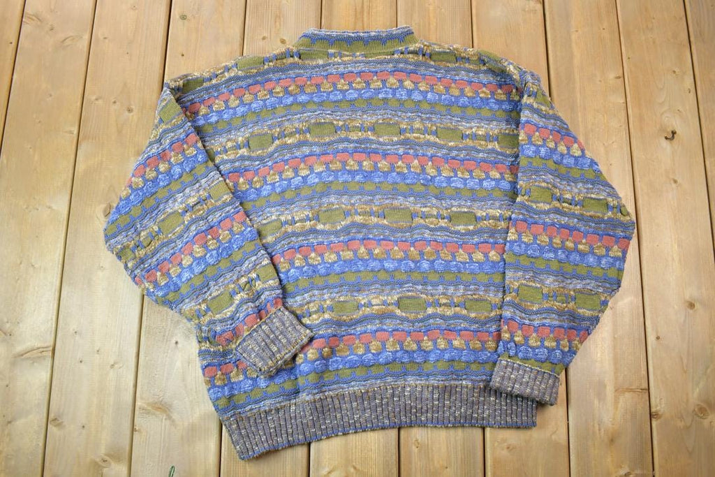 Vintage 1990s Crossings Knit Crewneck Sweater /