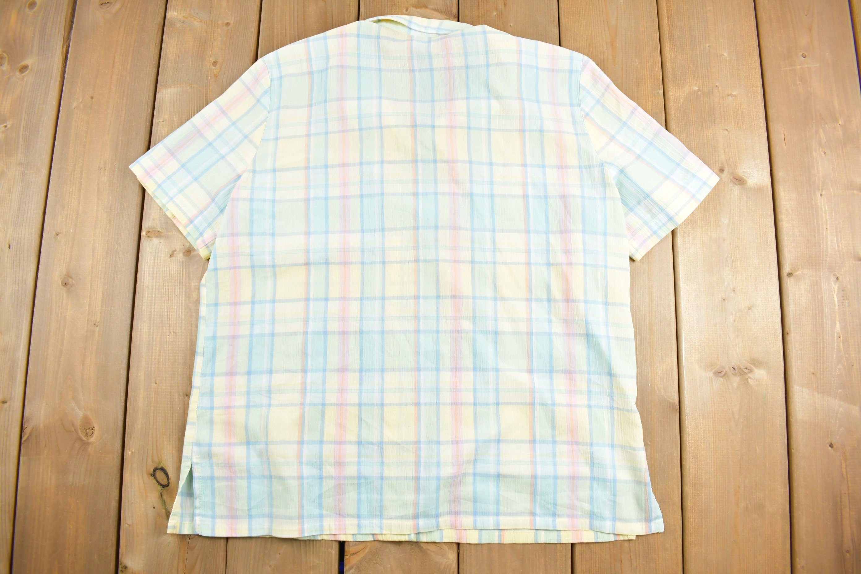 Vintage 1990s Koret Francisca Plaid Button Up Short Sleeve Shirt
