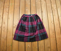 Vintage 1970s Pink Plaid Skirt Size 30x26
