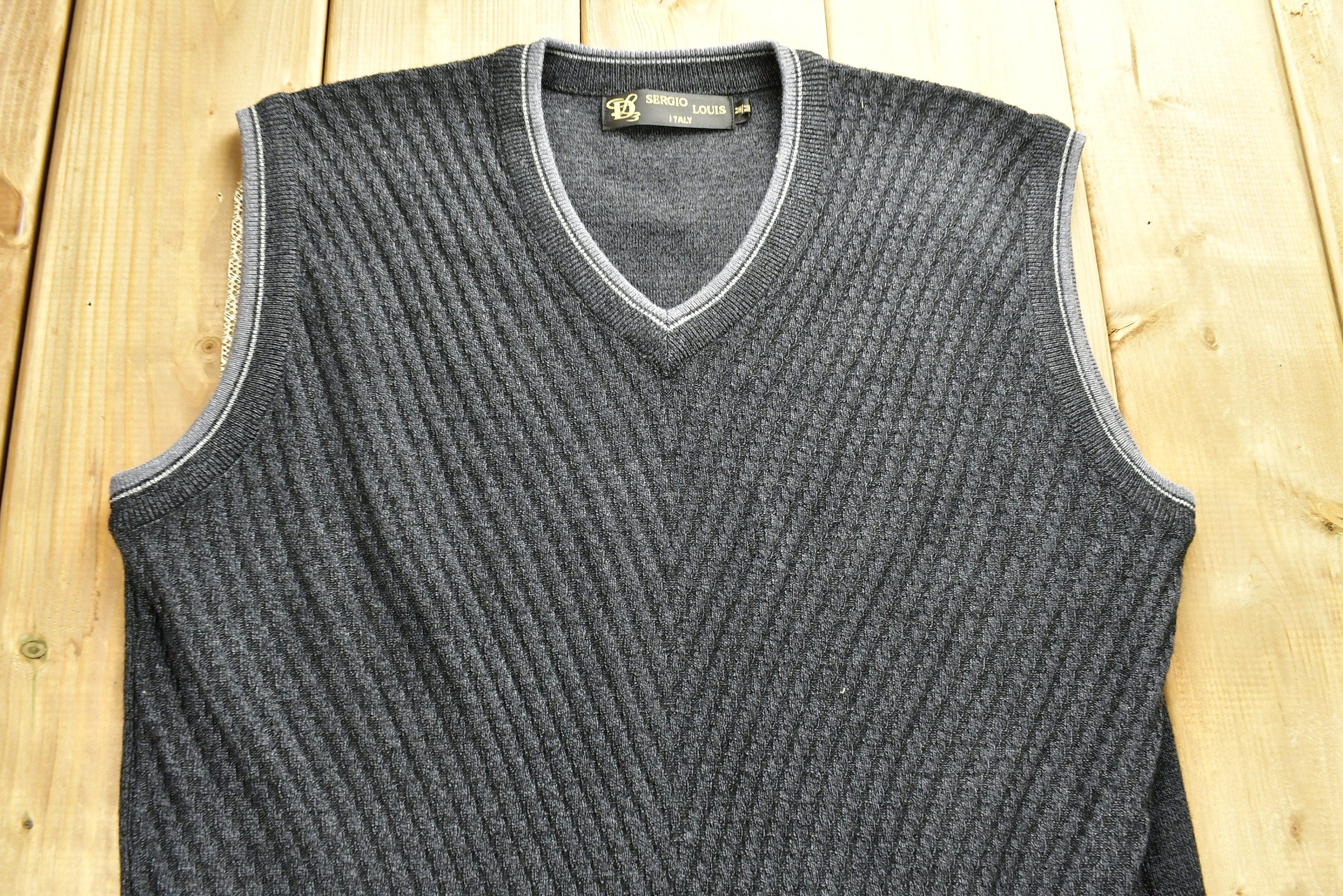 Vintage 90's Sergio Louis Italy Knitted Sweater Vest
