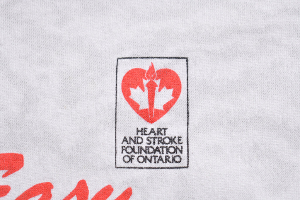 Vintage 1980s Heart and Stroke Foundation Speak Easy Graphic Crewneck Sweatshirt