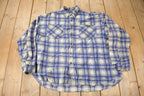 Vintage 1990s Sierra Pacific Distressed Plaid Button Up Flannel Shirt Size XL