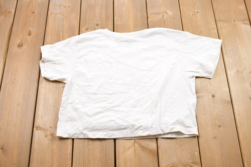 Vintage 1990s Kids Crazy Work Out Graphic Cropped T-Shirt / Graphic / 80s / 90s / Streetwear / Retro Style / Single Stitch / Made In USA