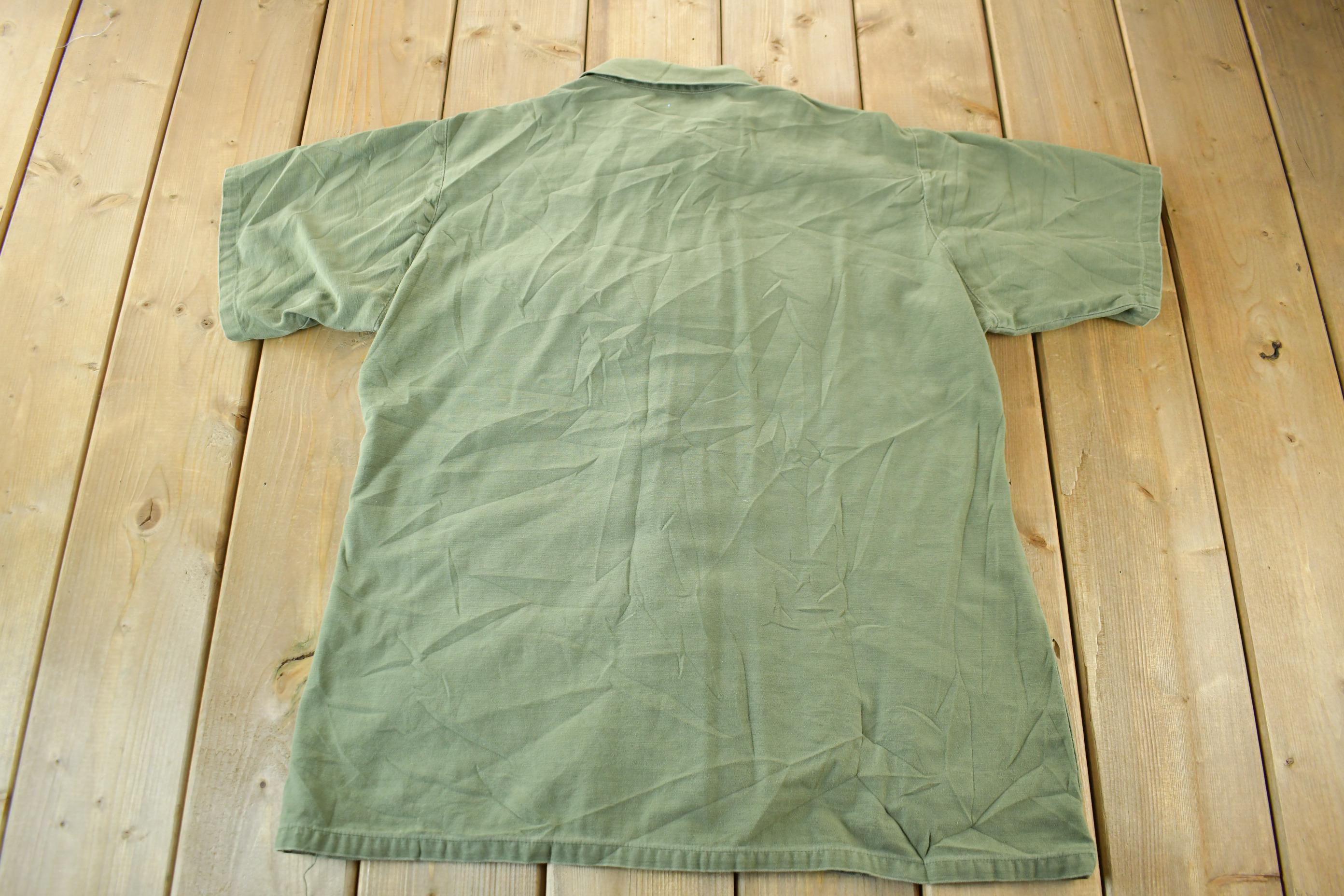 Vintage Navy Seabees Military Button Up Shirt