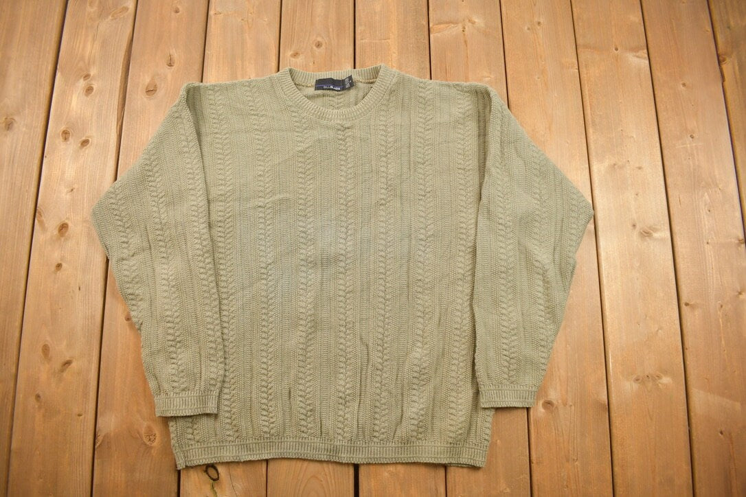 Vintage 1990s Bill Blass Knitted Crewneck Sweater