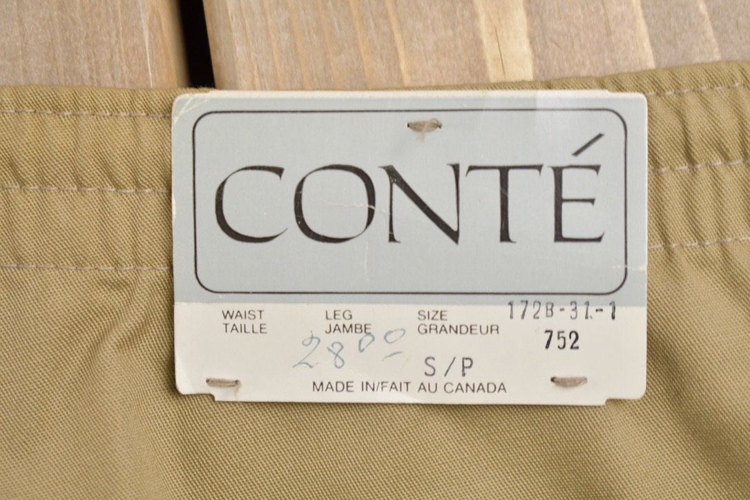 Deadstock Vintage 1980s Conte Pleated Trousers Size Small x 33.5
