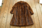 Vintage 1960s Muskrat Fur Coat Size M /
