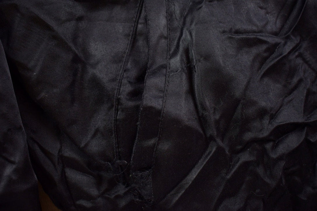 Vintage 1990s Mahoning County Satin School Bus Theme Bomber Jacket