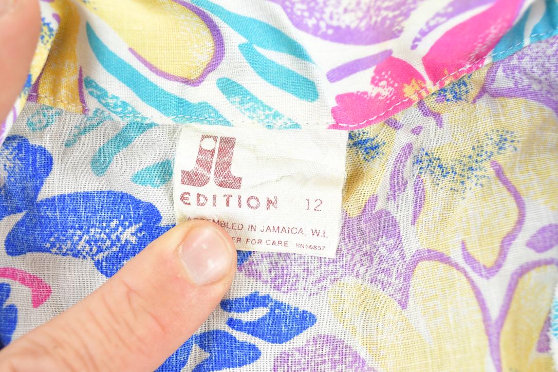 Vintage 1990s Floral AOP Button Up Vest