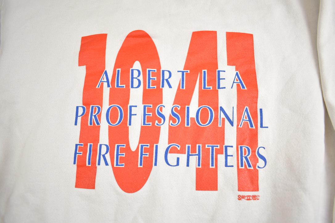 Vintage 1990s 1041 Albert Lea Fire Fighters Souvenir Travel Crewneck Sweatshirt Made In USA